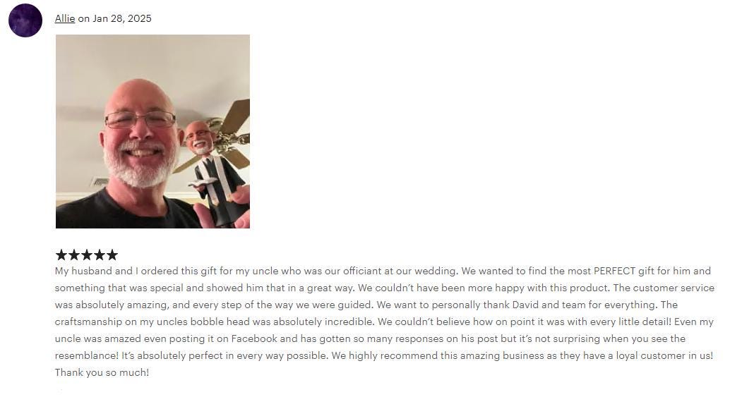 Custom Wedding Officiant Bobblehead, Personalized Thank You Gift