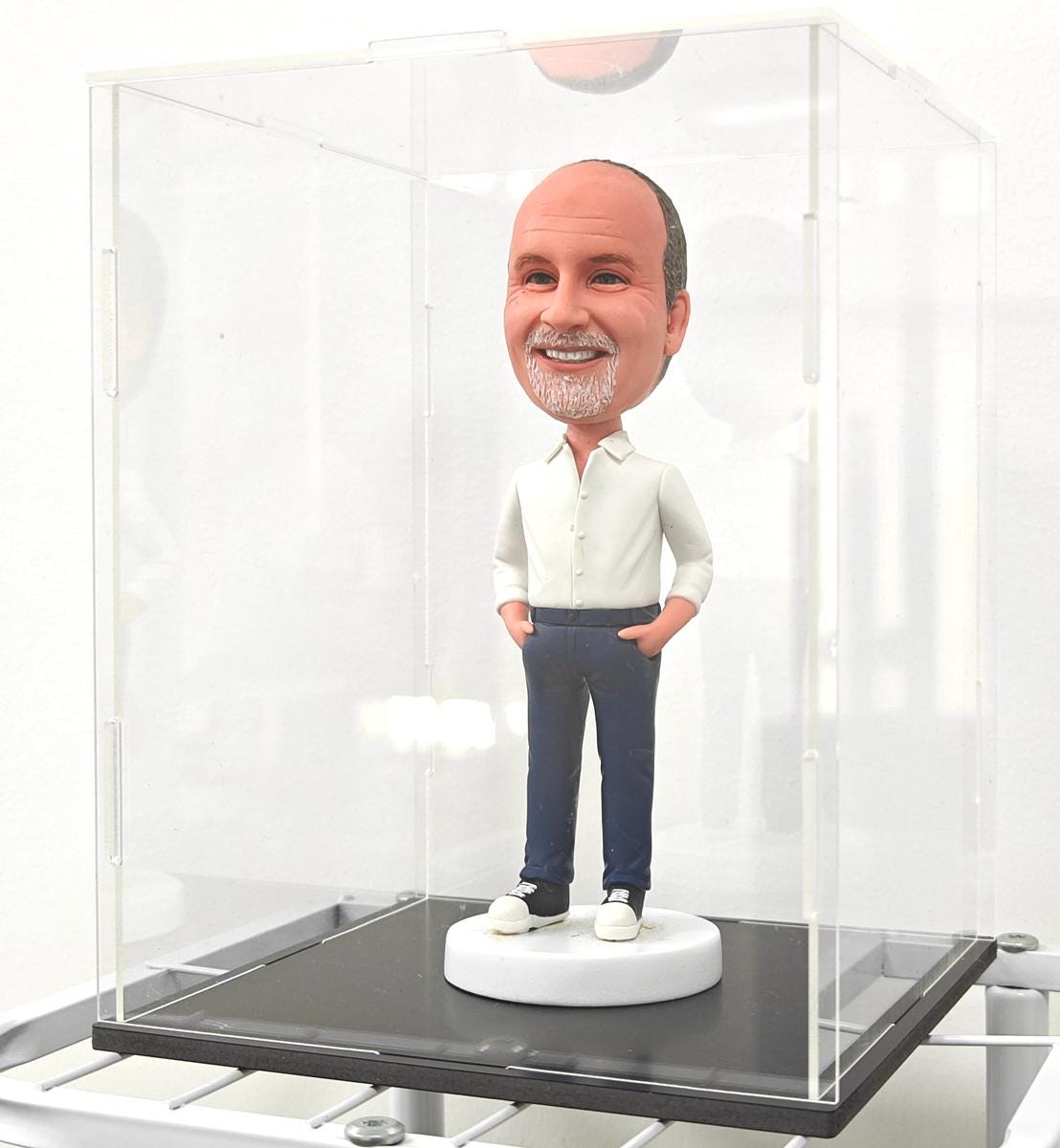 Clear Acrylic Display Box for obbleheads (DIY Assemble)