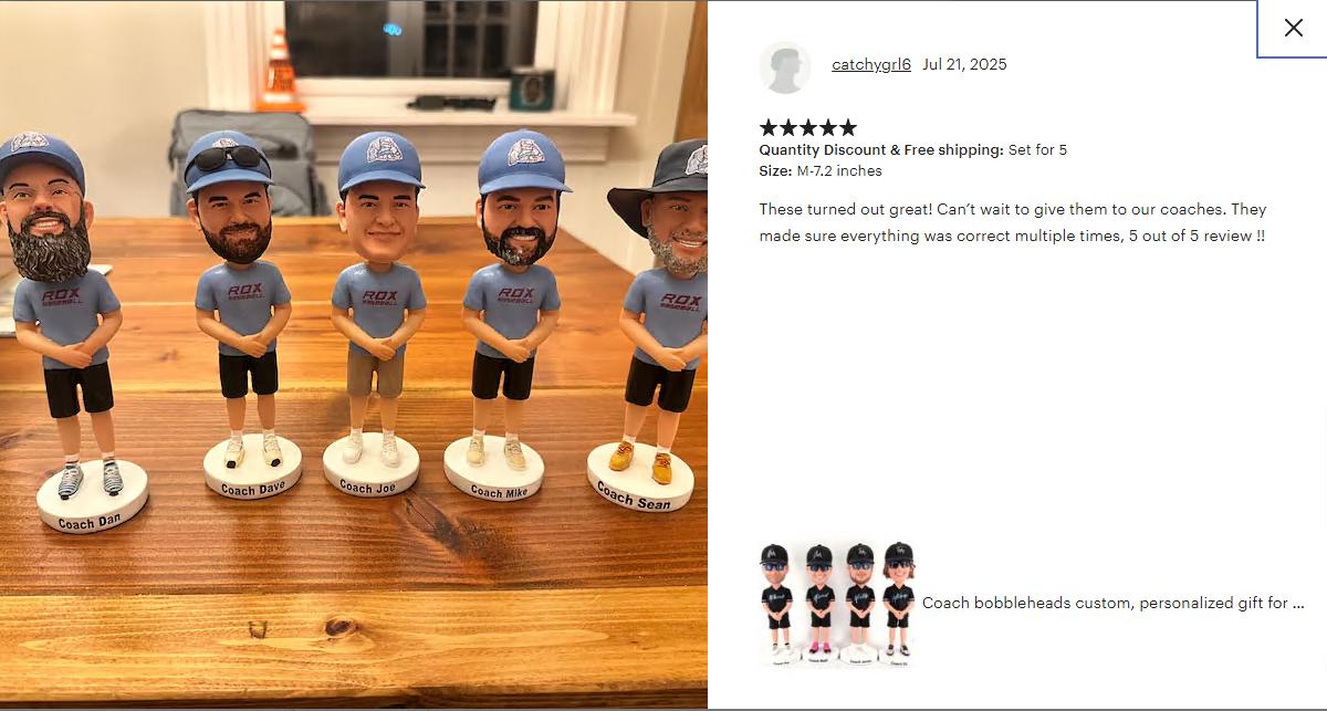 Coach bobbleheads custom, Coach bobbleheads, fun gift for the teachers, fully customizable bobbleheads for team, thank-you gift for coaches