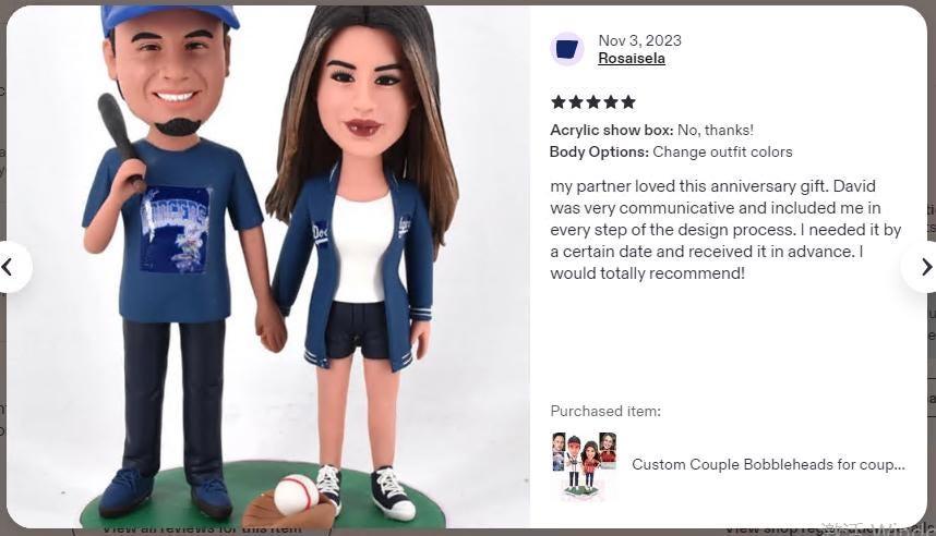 Custom couple bobbleheads, wedding gifts for couples, funny anniversary keepsake