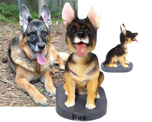 Custom Dog Bobblehead, Personalized Dashboard Nodding Doll, Pet Loss Memorial, Handmade Pet Miniature Keepsake for Family & Friends
