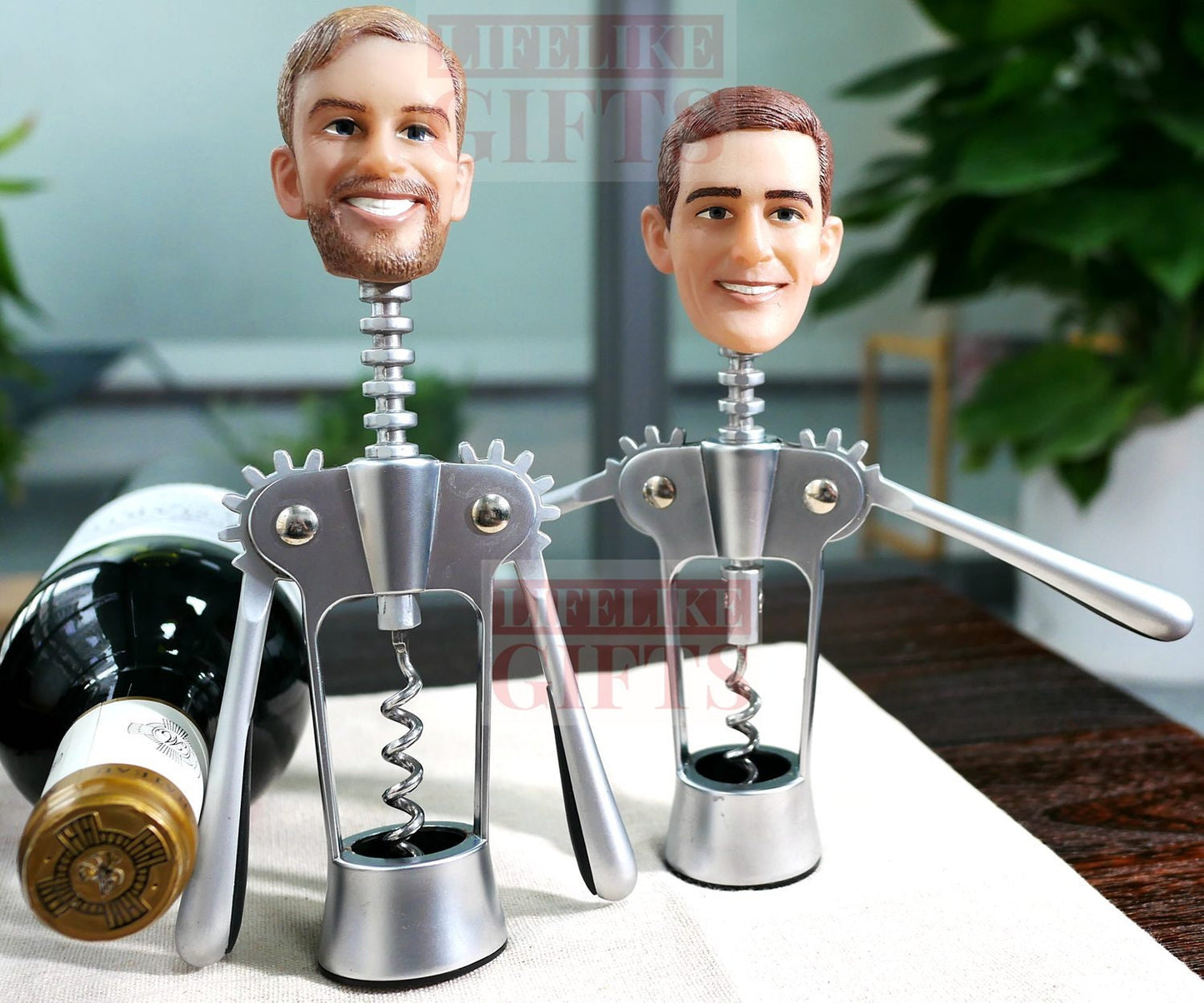 Custom Face Wine Opener: Personalized Corkscrew Gift