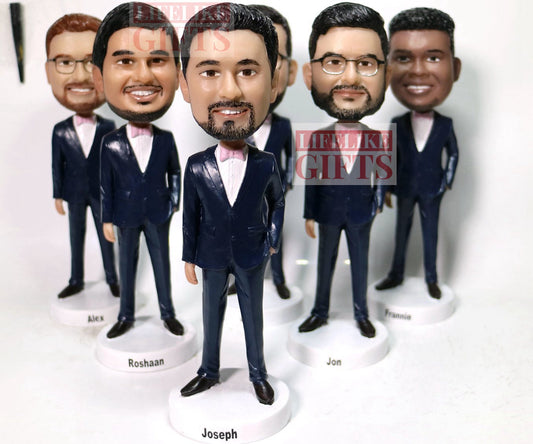 Custom Groomsmen Bobbleheads: Personalized Wedding Party Gifts