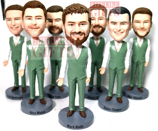 Custom Groomsmen Bobbleheads: Personalized Wedding Party Gifts