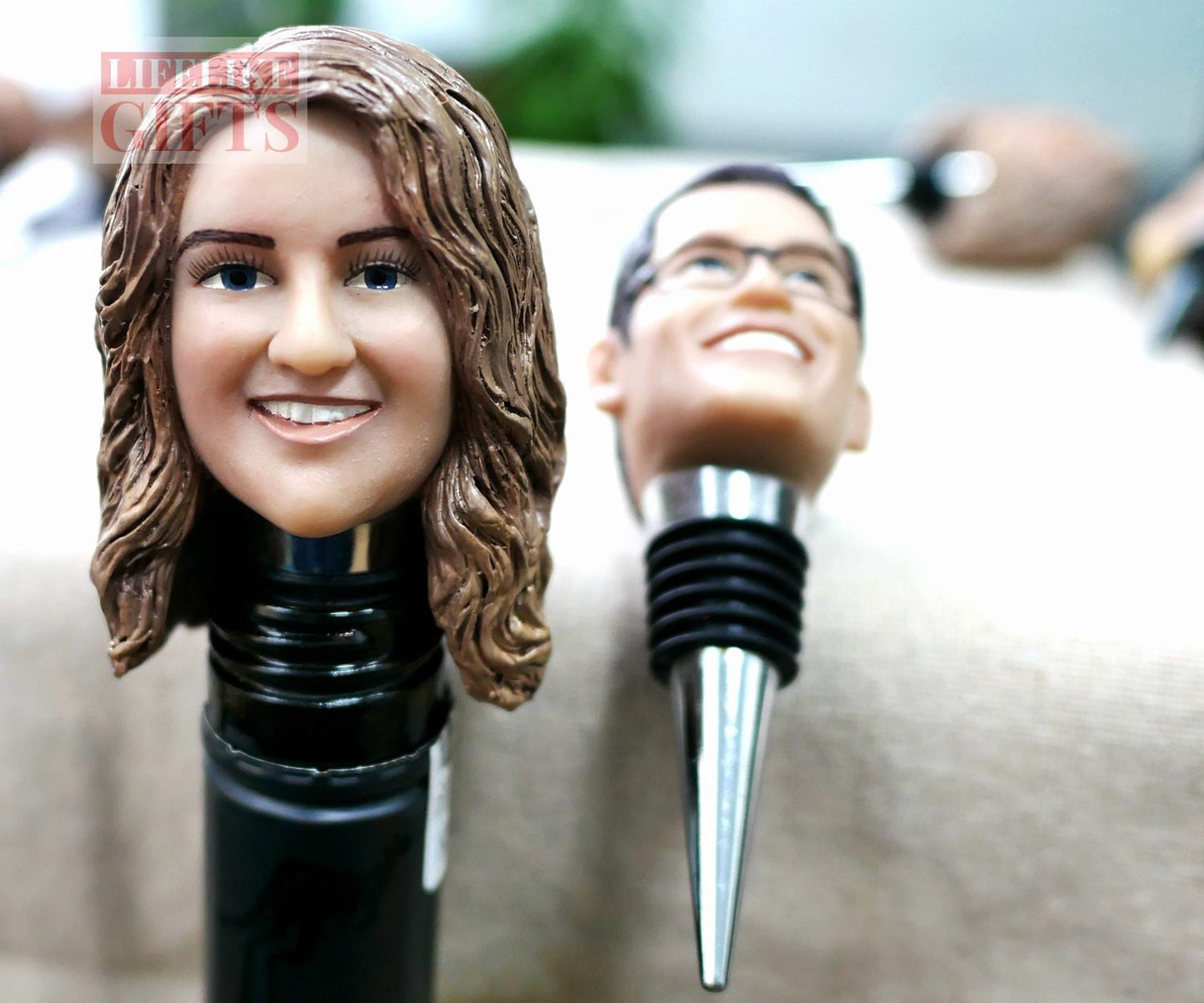 Custom Face Wine Stopper, fully handmade according to your pictures