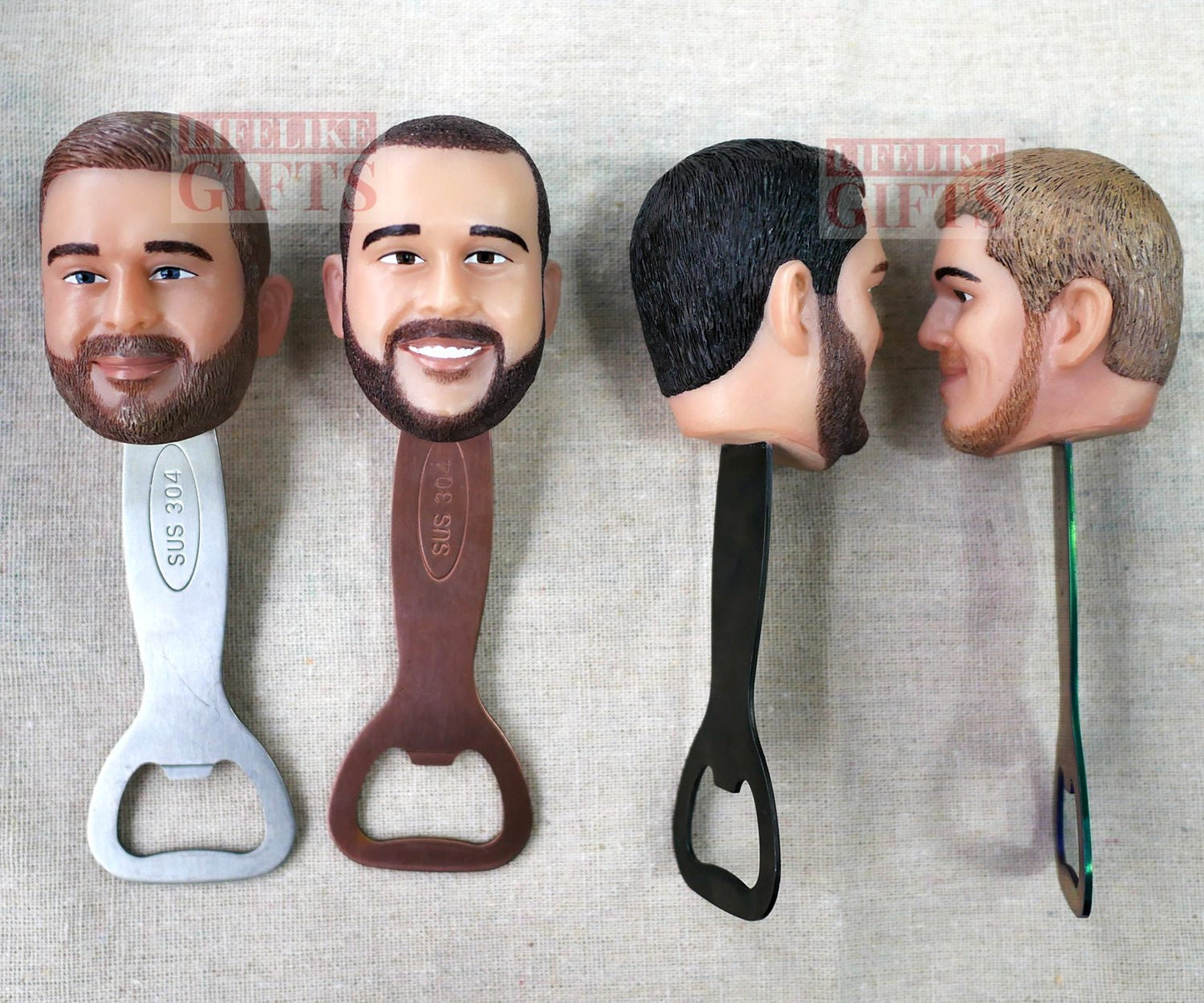 Custom Face Bottle Opener: Personalized Christmas Gift, Handmade Resin Stopper