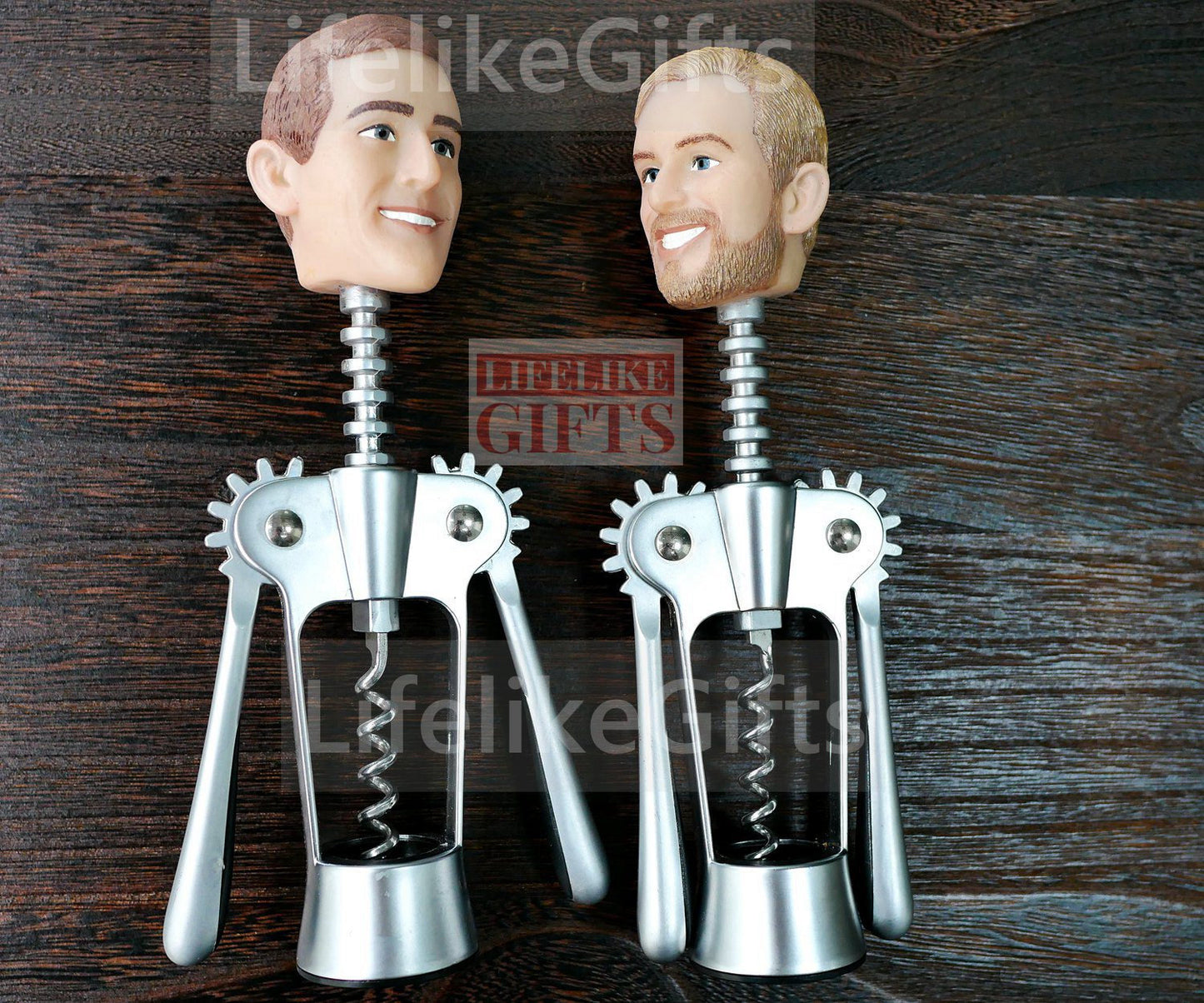 Custom Face Corkscrew: Personalized Wine Lover Gift, surprising gift for Christmas