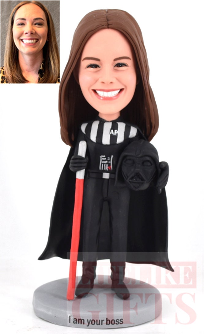 Custom Bobbleheads Dolls holding light sword, Personalized bobbleheads movie charactor holding red beam sword, Funny gifts for birthday