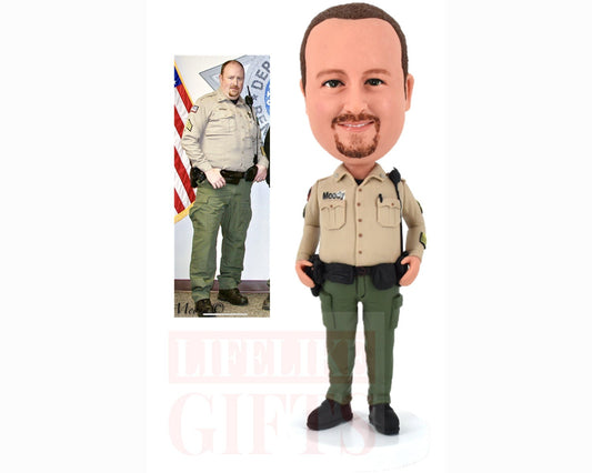 Custom Police Officer Bobblehead: Personalized Retirement Gift