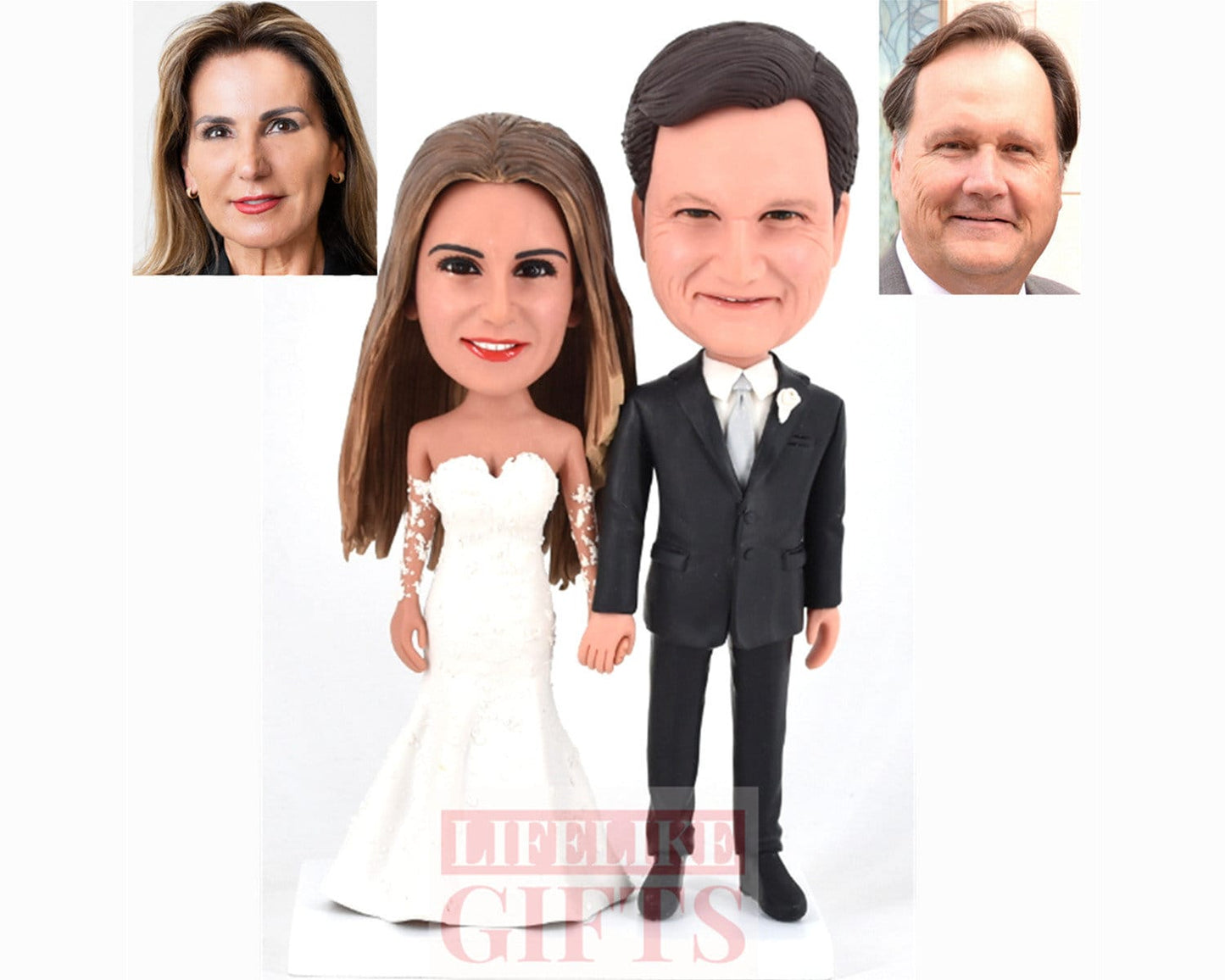 Custom Wedding Cake Toppers: Personalized Bobblehead Figurines for anniversary event