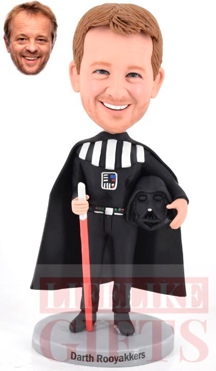 Darth lord Custom Bobbleheads, Personalized cartoon bobblehead, handmade bobblehead for him, fun gift idea for kidds/friend/boss