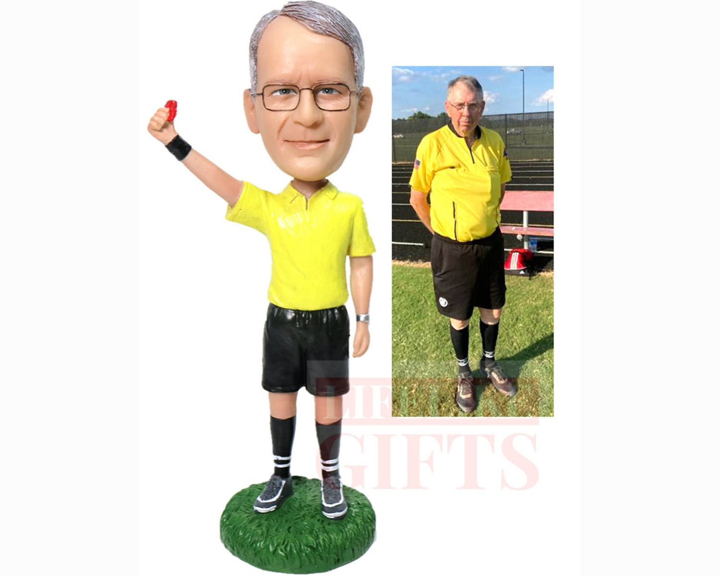 Custom Football Referee Bobblehead: Unique Coach Gift