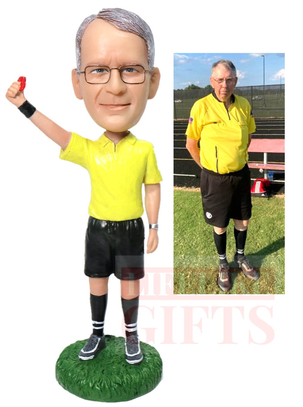 Custom Football Referee Bobblehead: Unique Coach Gift