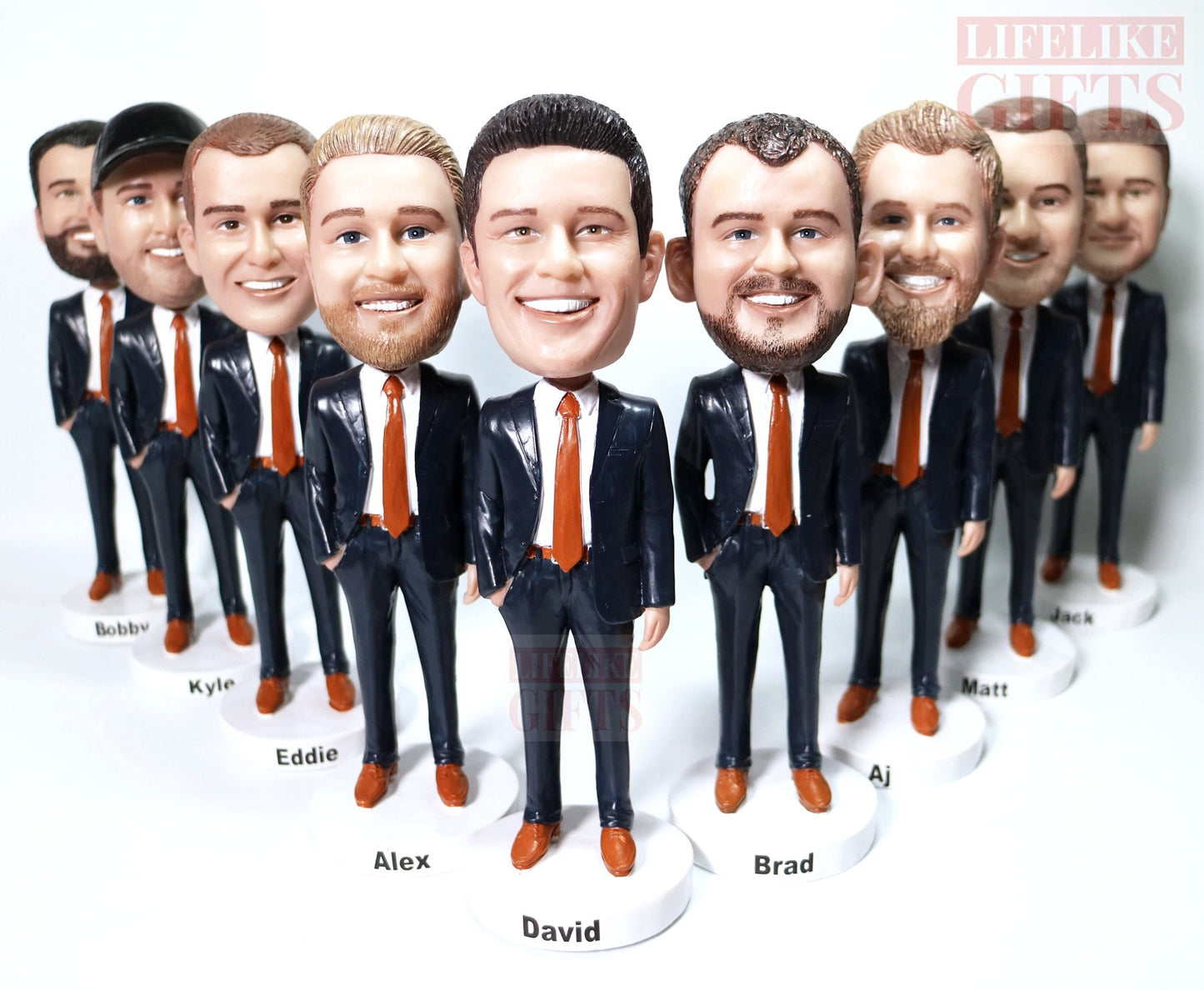 Personalized Groomsman Bobbleheads: Custom Handmade Gifts