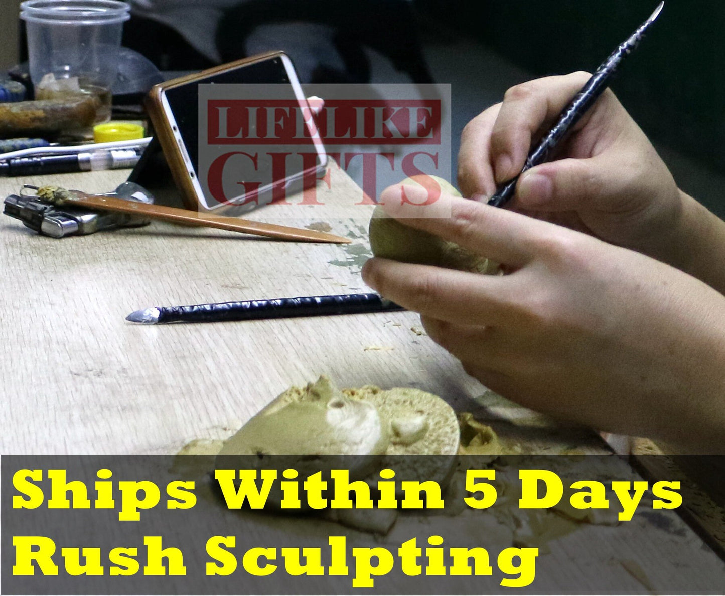 5-Day rush sculpting service, no proofs sharing