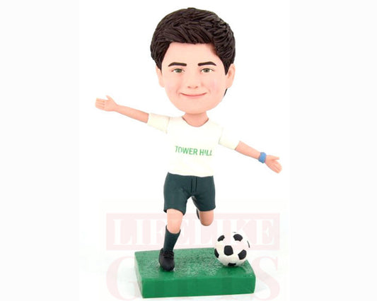 Custom Football Player Bobblehead, Handmade Sports figurine