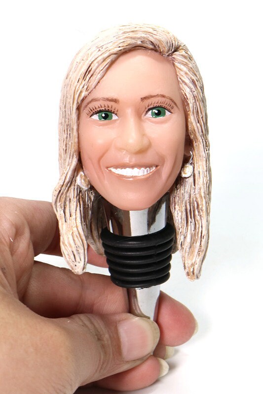 Custom Head Wine Stopper: Personalized Gift from photos