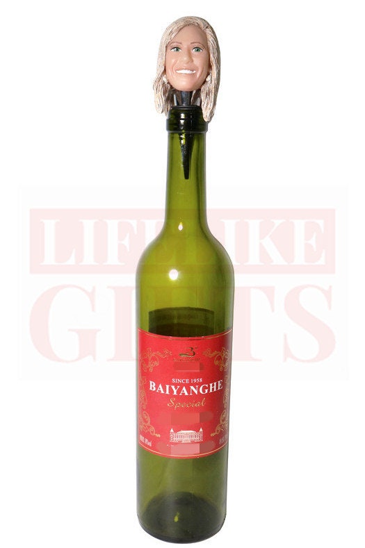 Custom wine stopper bottle stopper with your face on custom gifts for family gifts for boss for husband Romantic gifts for Anniversary