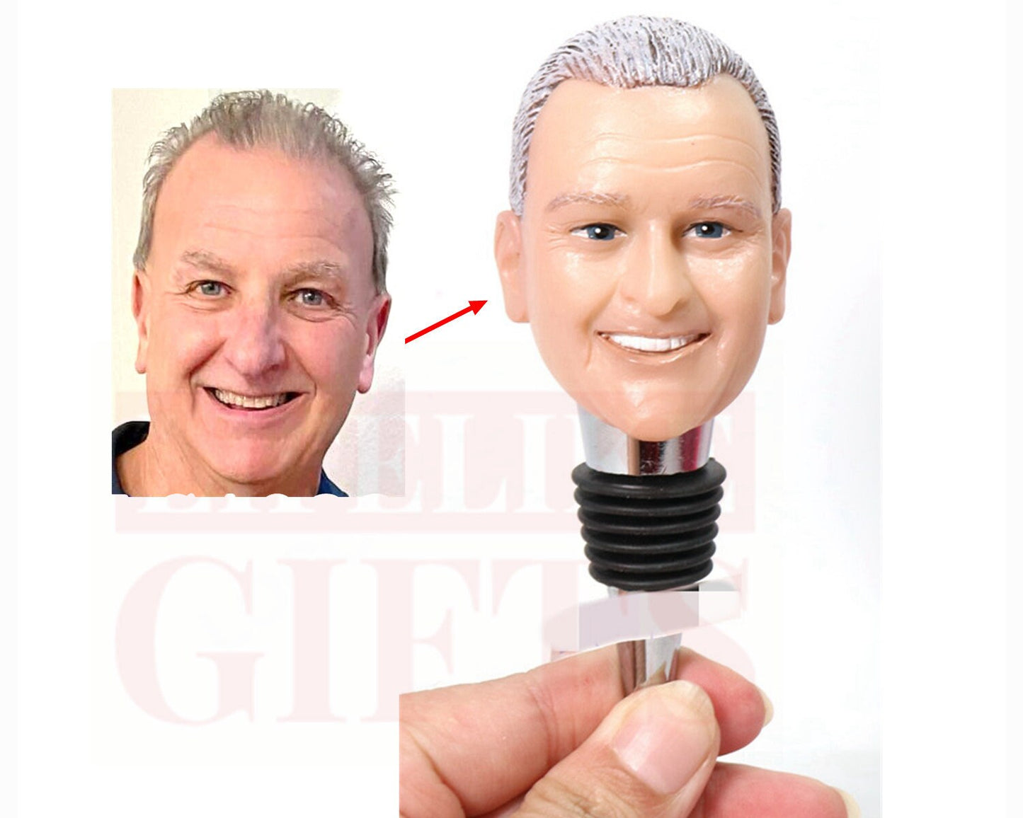 Custom Head Wine Stopper: Personalized Alcohol Gift