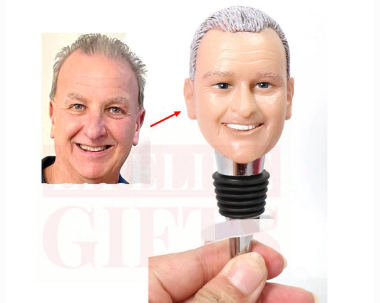 Custom Head Wine Stopper: Personalized Alcohol Gift