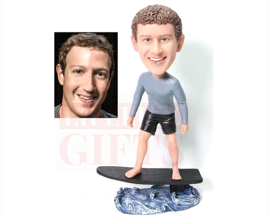 Custom Surfing Bobblehead: Handmade Hydrofoiling Gift