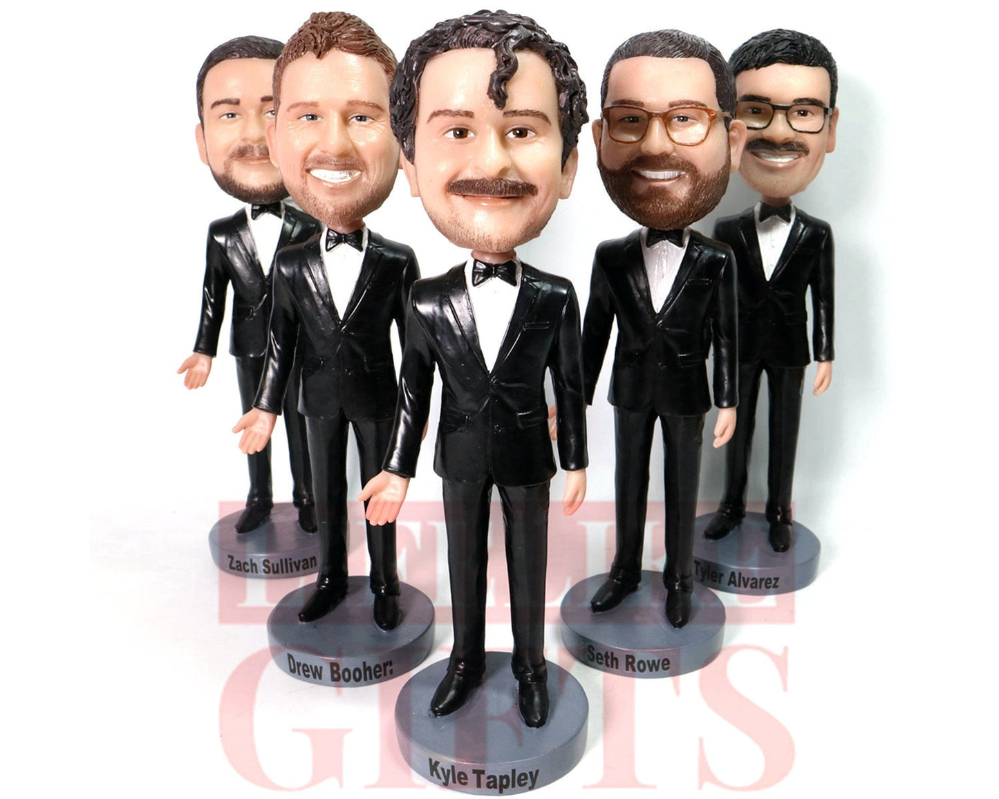 Custom Groomsmen Bobbleheads, Handmade Suit Dolls, Personalized Gifts