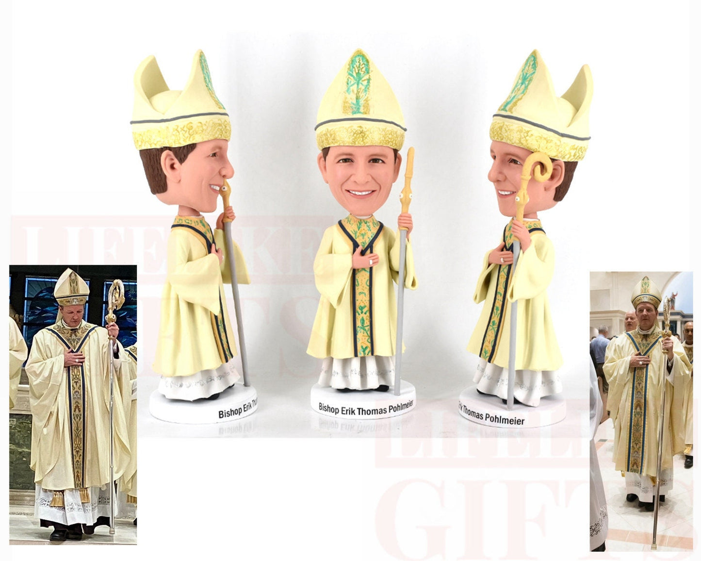 Custom Bishop Bobblehead Figurine: Unique Clergy Gift