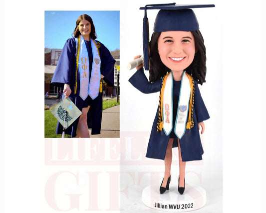 Custom Graduation Bobblehead, Personalized Figurine, Graduation Gift