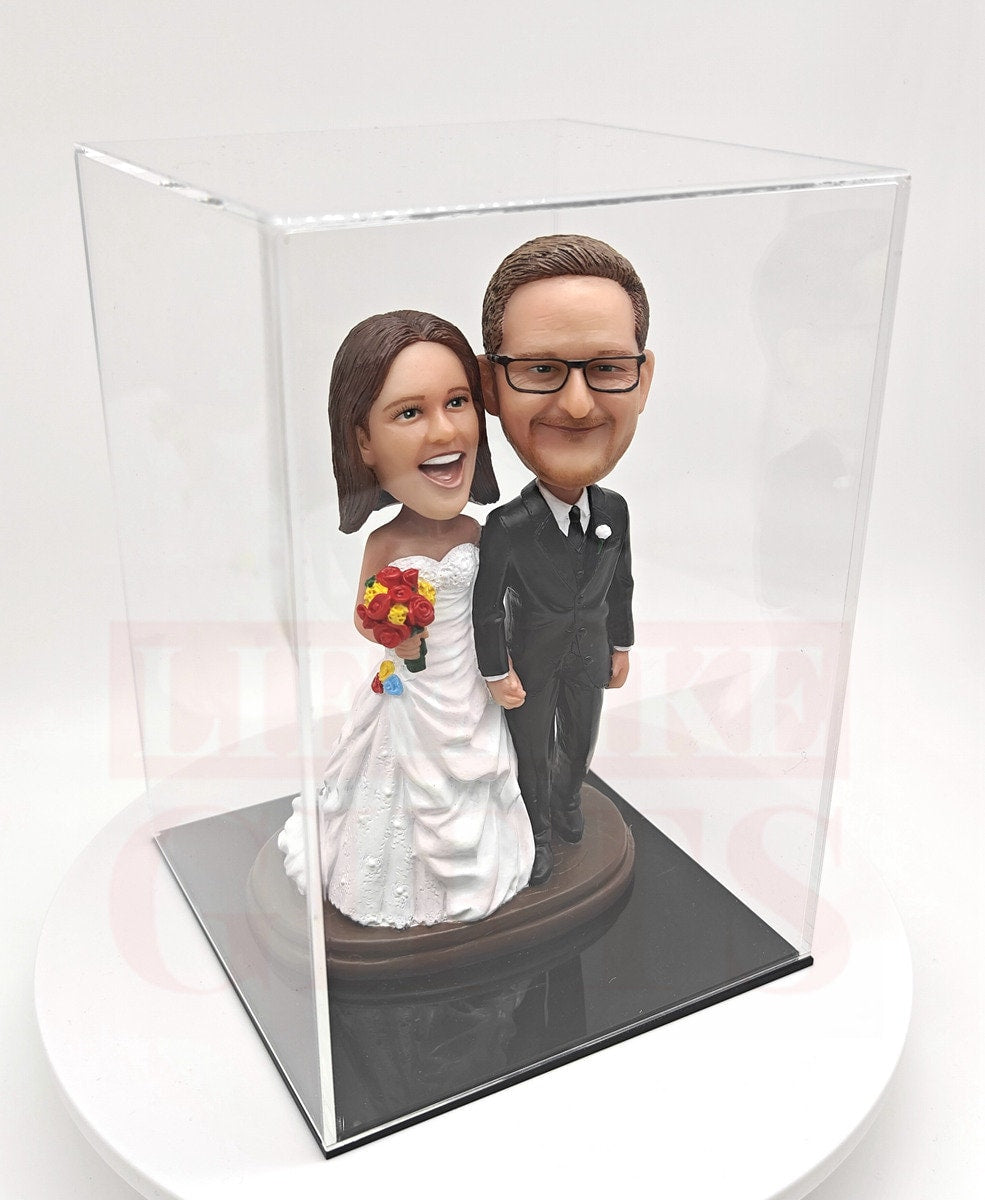 Custom proposal Bobbleheads engagement gifts personalized couple gifts custom cake toppers for wedding groom and bride, propose a marriage