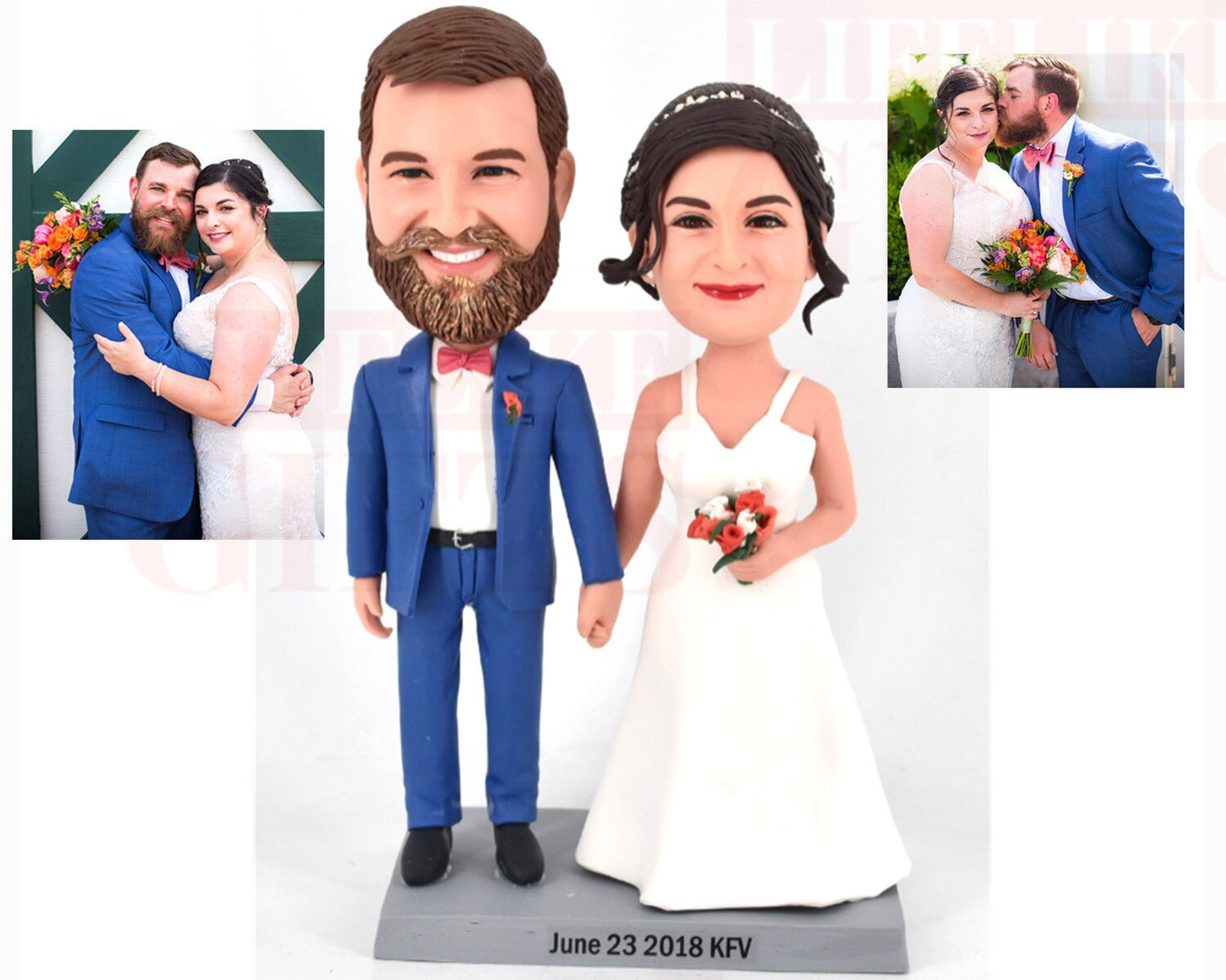 Custom wedding cake toppers bobbleheads figurines, personalized cake toppers, wedding gift for bride groom, anniversary gifts for couple