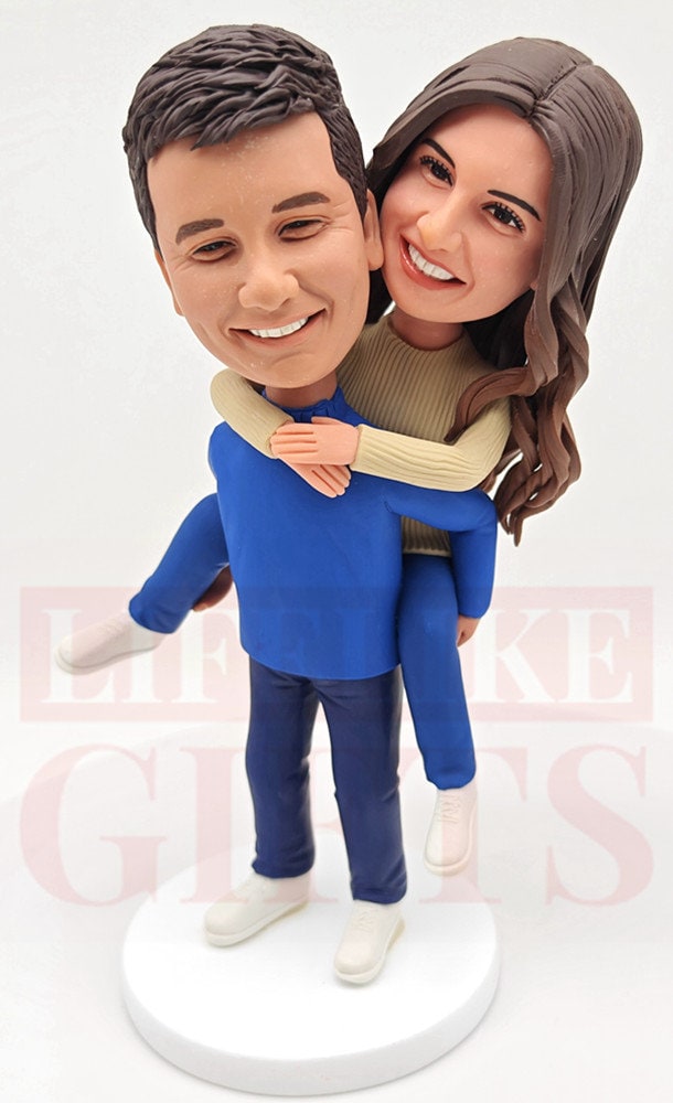 Wedding cake toppers handmade from your own photos - personalized gifts for bride and groom with free shipping