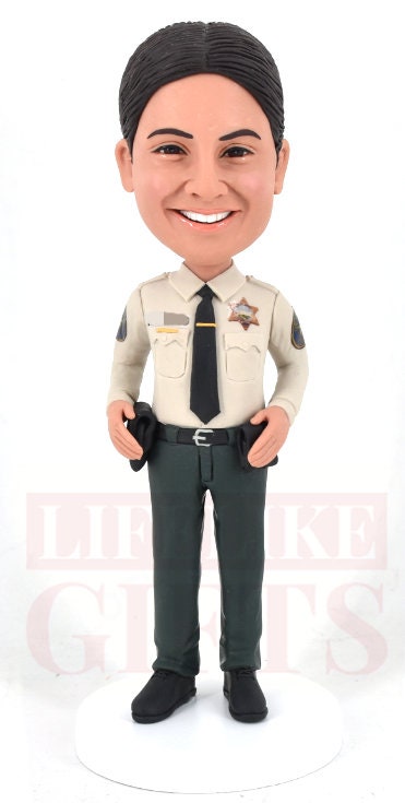 Custom Policewoman Bobblehead, Handmade Retirement Gift for boss