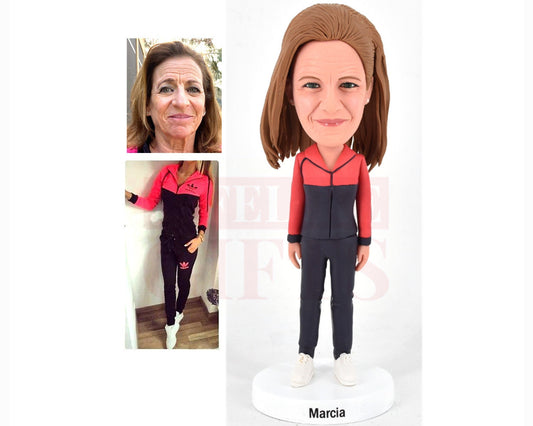 Custom Female Bobblehead: Personalized Handmade Figurine, Mother's Day Gift