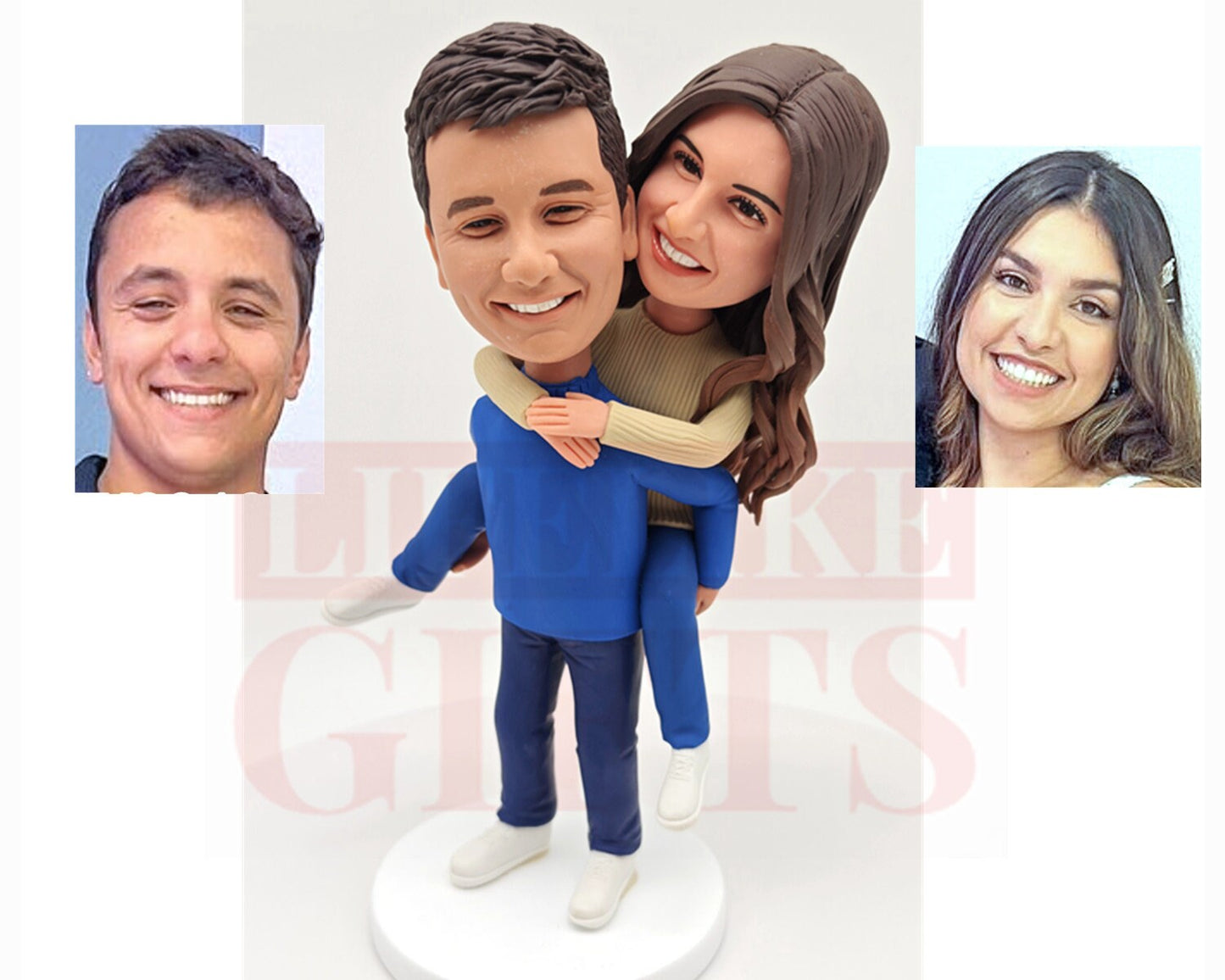 Custom Wedding Bobbleheads Cake Toppers Couple Bobbleheads Make From Photo Personalized lovers bobblehead dolls  Fast Free Shipping