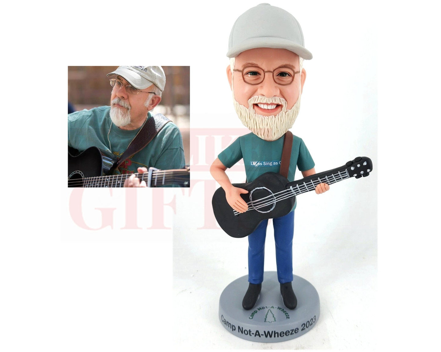 Custom Bobbleheads Guitar player Father's day gifts for him personalized retirement gifts for boss/husband/him Father's day presents