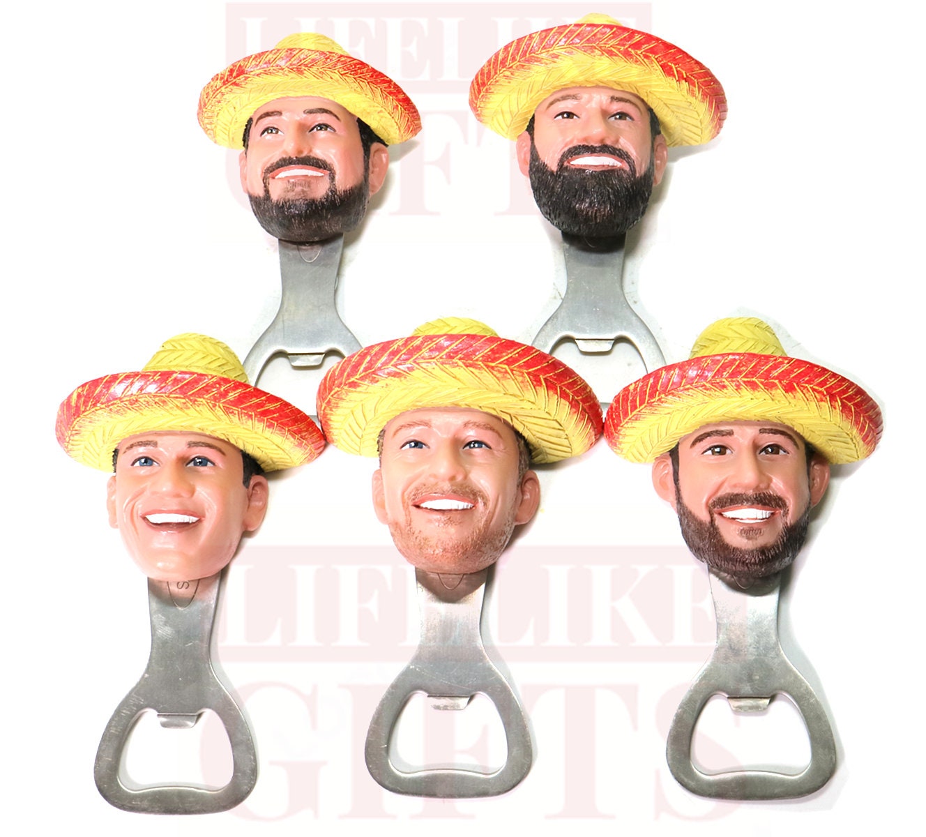 Custom Face Wine Bottle Opener, Personalized Gift for man