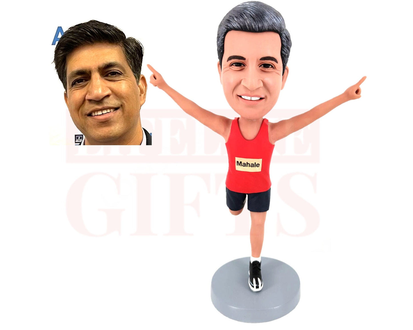 Custom Runner Bobblehead: Personalized Marathon fans Gift, Handmade Polymer Clay bobblehead dolls