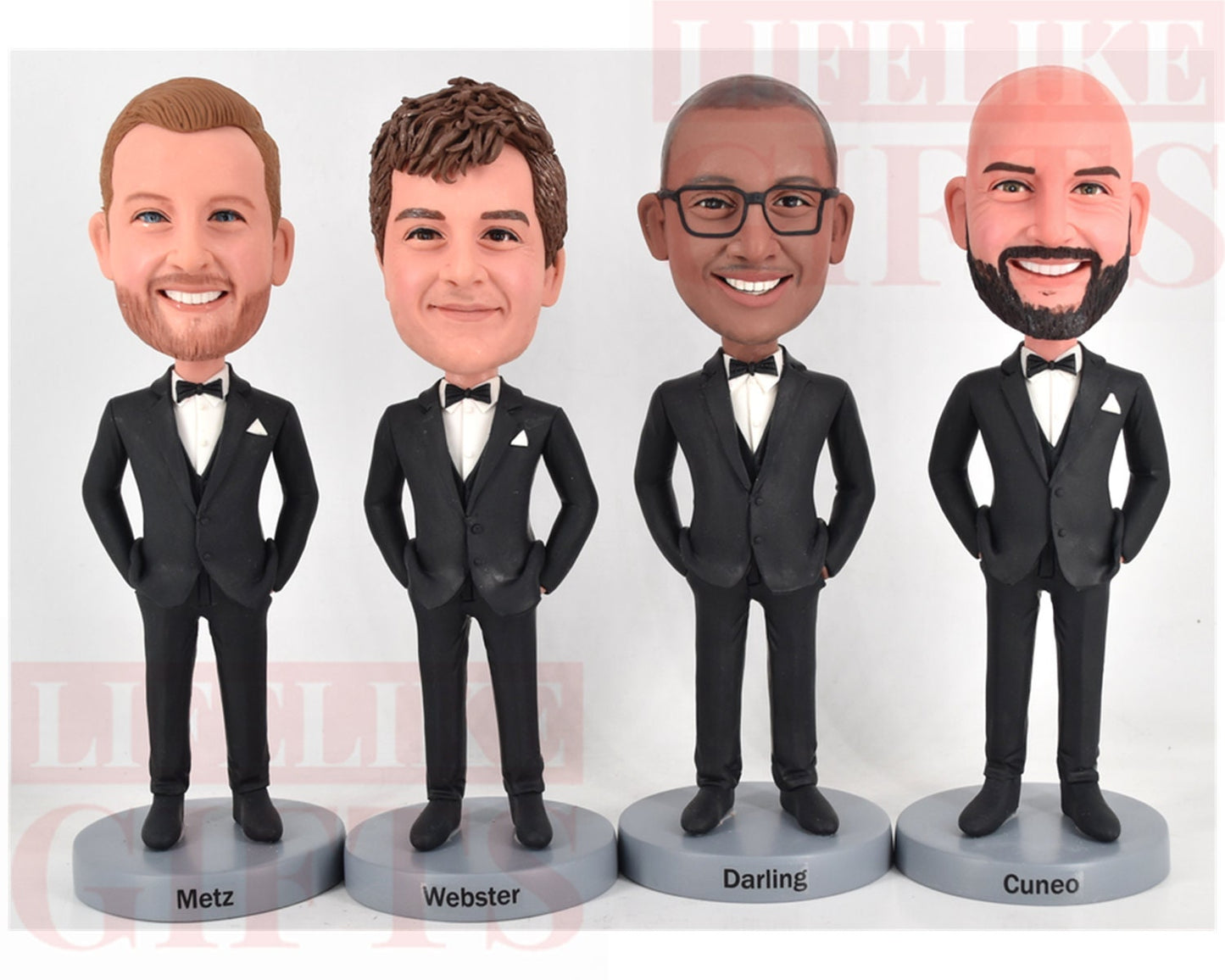 Custom bobbleheads man in suits business gifts for gentlemen Wedding gifts for groomsman office presents birthday gifts for husband