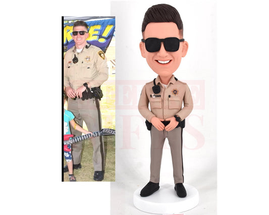 Custom Bobbleheads Sherrif  Personalized Police Officer Bobblehead Custom police/Prosecutor Bobbleheads gifts for husband