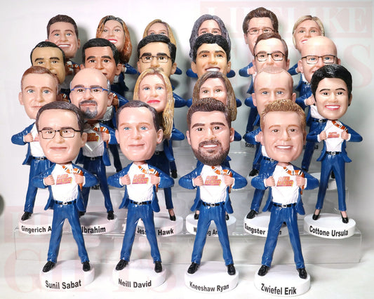Custom bobbleheads super boss tearing shirts off, personalized gifts for bulk order company, birthday gifts for empolyees/managers/teachers