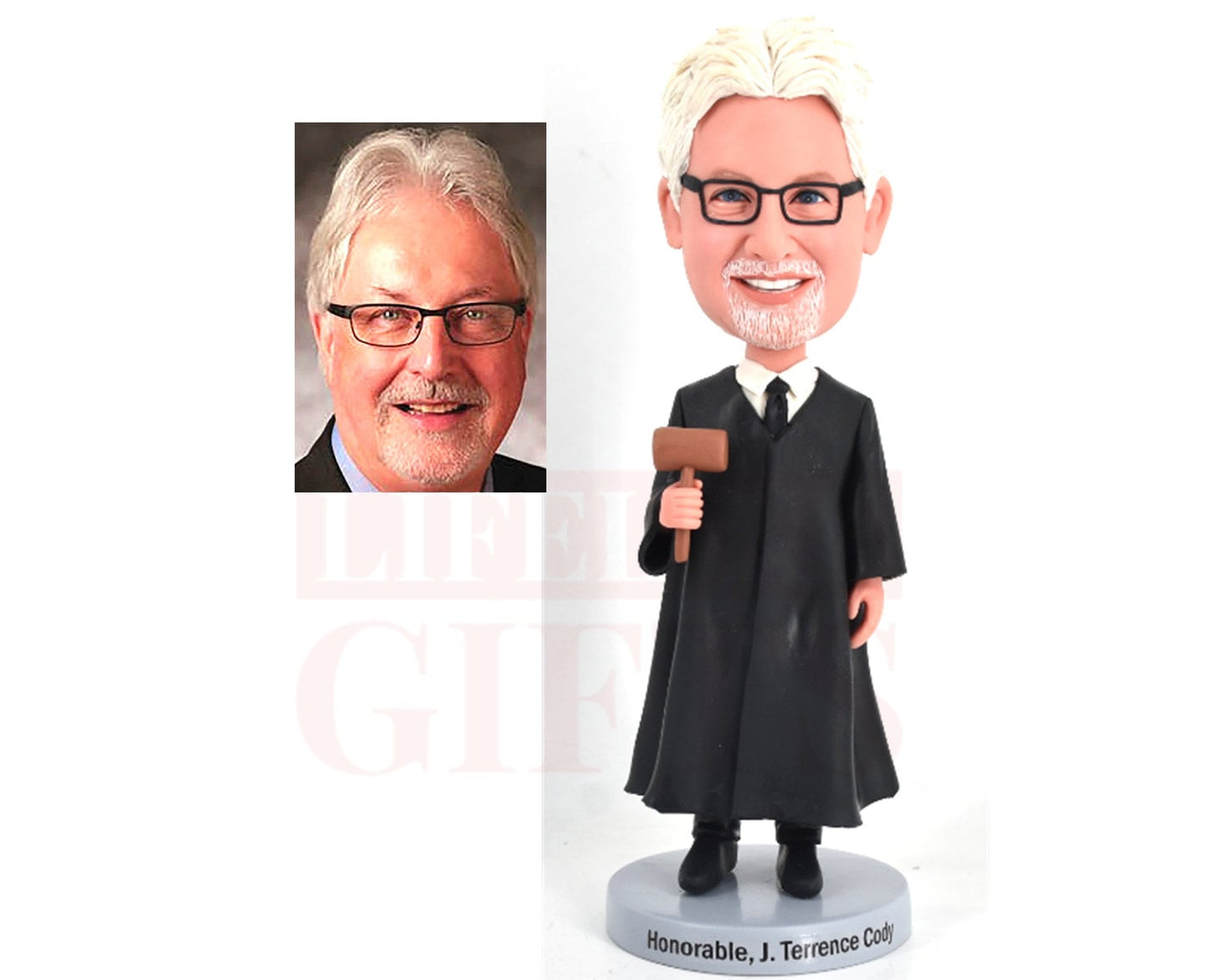 Custom Bobbleheads Judge holding gavel, retirement gifts for justice lord, personalized figurine gifts for husband birthday gifts for father