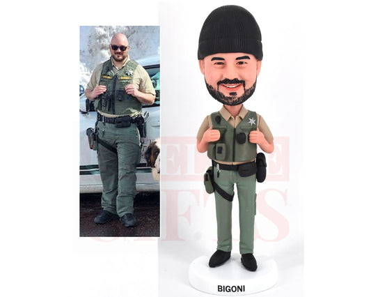 Custom Bobbleheads special force, Personalized Army figurines from picture, police Bobblehead, gift for husband