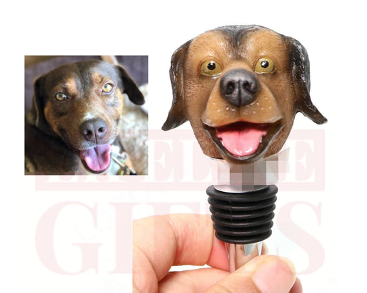 Custom wine stopper birthday gifts for your pets custom pet toys of your dog personalized bottle stopper funny gifts for family