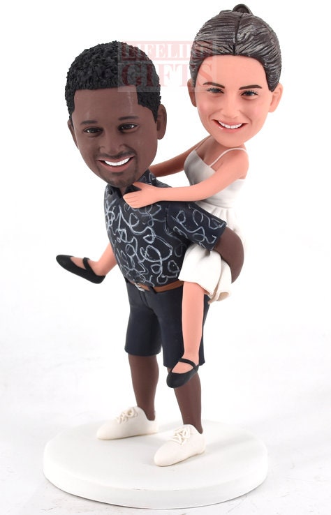 Wedding cake toppers handmade from your own photos - personalized gifts for bride and groom with free shipping