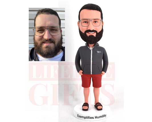Custom Man Bobbleheads, Personalized Boyfriend Bobble head, Custom Husband Bobble heads, Gifts For Dad Bobble heads, Boss Gifts Bobbleheads