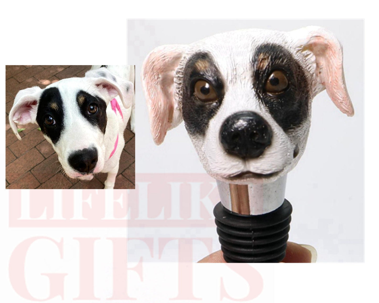 Custom Dog Wine Stopper, Personalized Pet Portrait, Handmade Gift