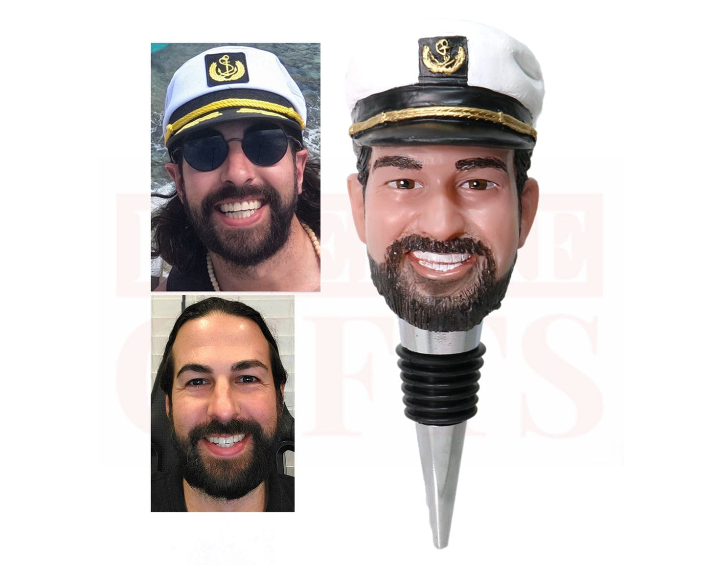 Custom stoppers for wine bottle, Personalized wine stopper, handmade gifts for him, retirement gifts for captain, birthday gifts for coach