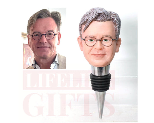 Custom bottle stopper, handmade wine stopper with your face on, personalized birthday gifts, wine lover gifts, valentine's day gifts
