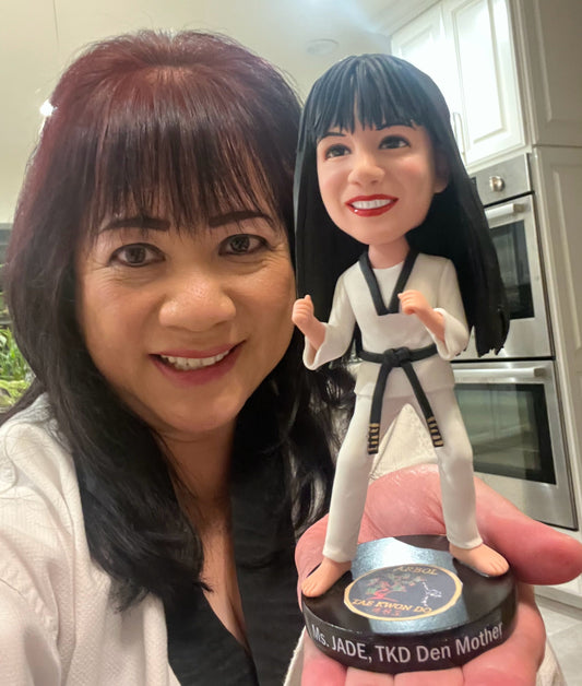Custom Taekwondo Bobblehead, Handmade Martial Arts Figurine, Fully Personalized Gift for team