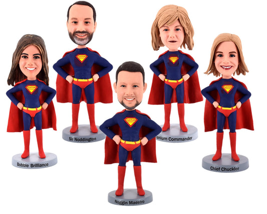 Superhero Custom Bobblehead for Office Desk, Gifts For Teammates/Coworkers, cool birthday gifts for friends, Christmas gift for family